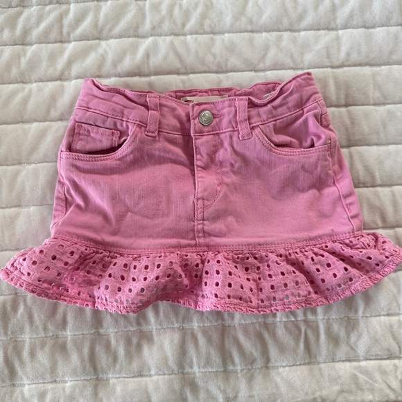 Levi's Girls' Denim Scooter Skirt skirt Pink size 5-6 - Picture 1 of 4